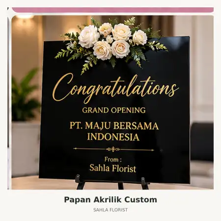 Papan Bunga Akrilik Kutai Barat
